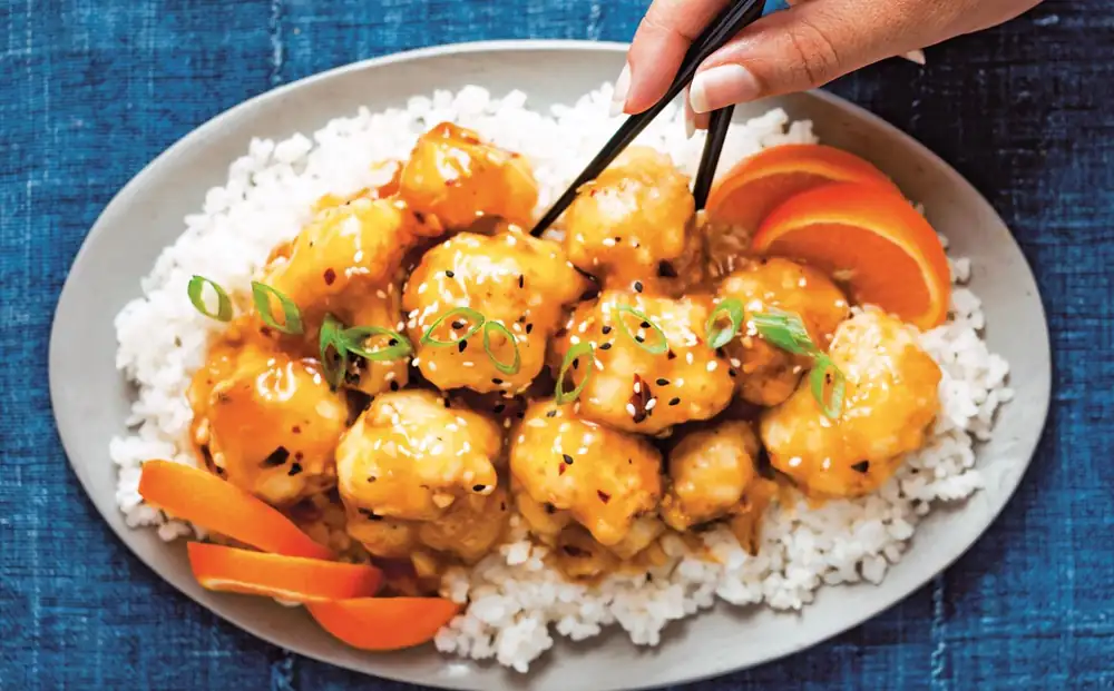 30-Minute Sticky Vegan Orange Cauliflower