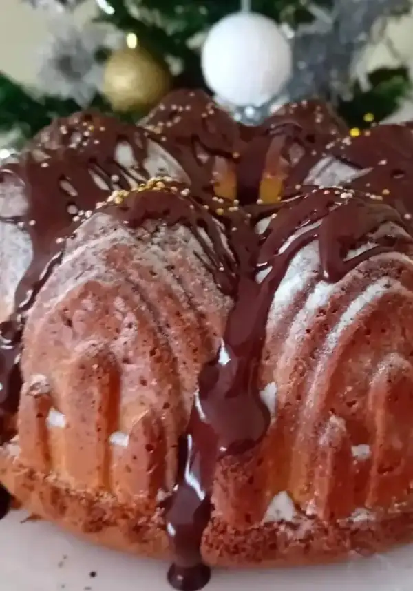 Orange and chocolate donut