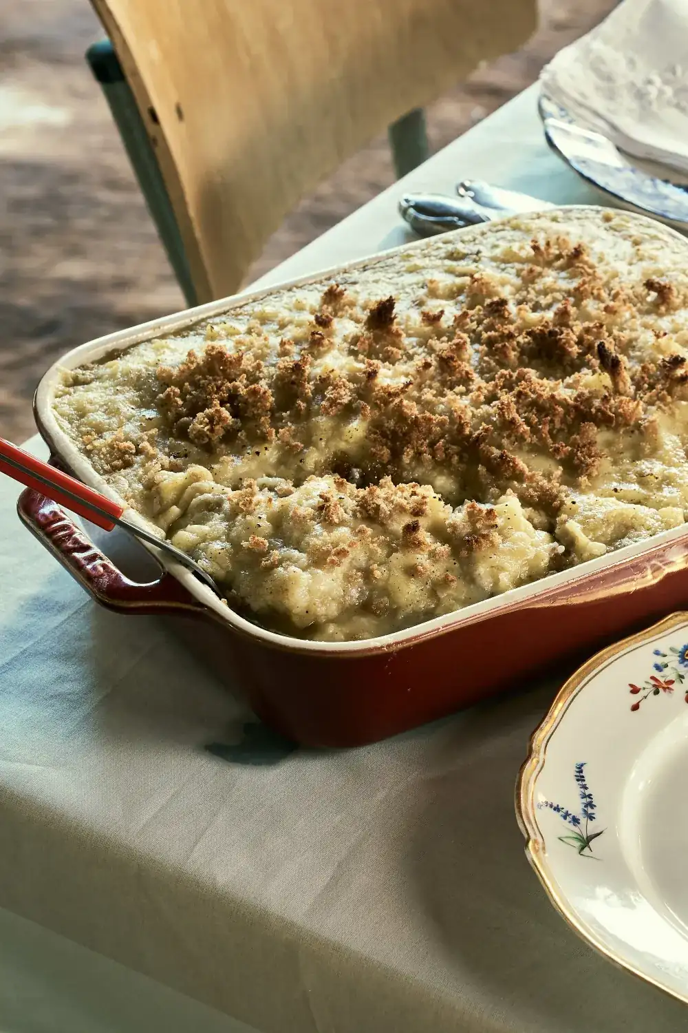 Duck Parmentier with apple and spinach