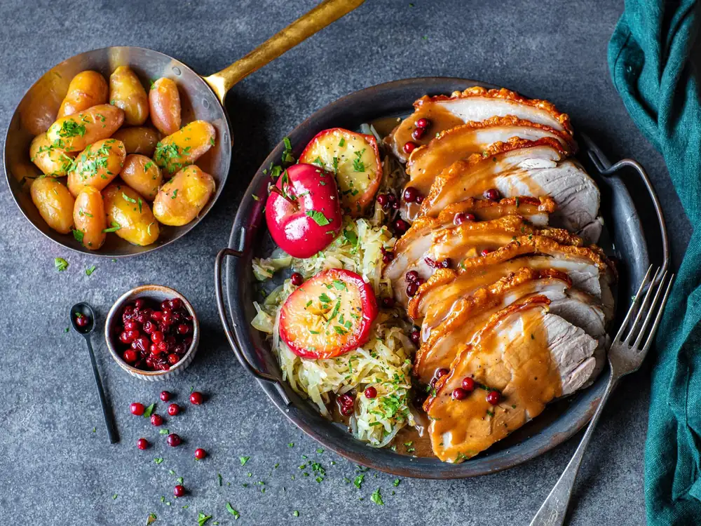 Pork roast with crispy rind