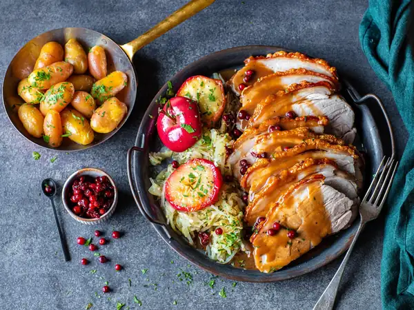 Pork roast with crispy rind