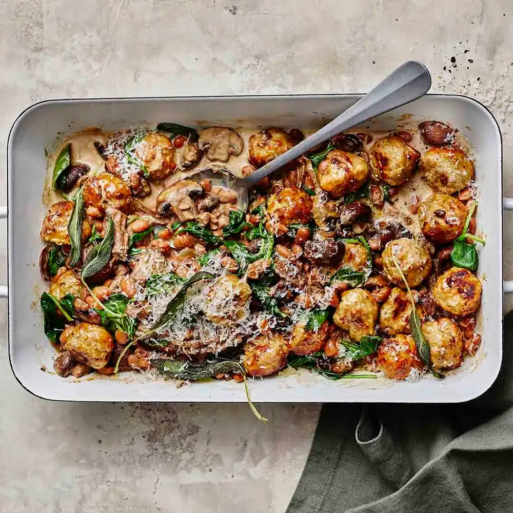 Swedish-style baked meatballs