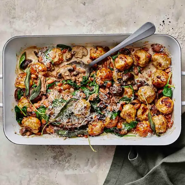 Swedish-style baked meatballs