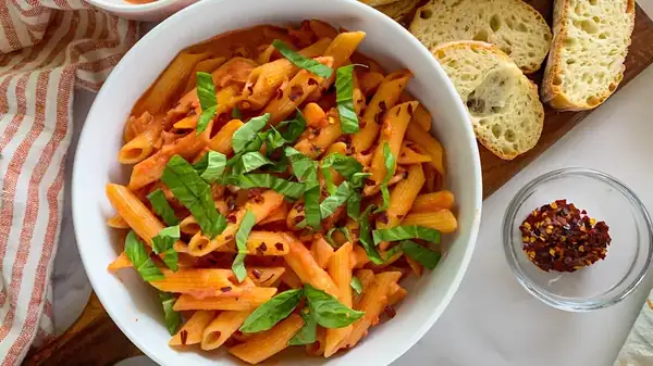 Receta clásica de penne alla vodka
