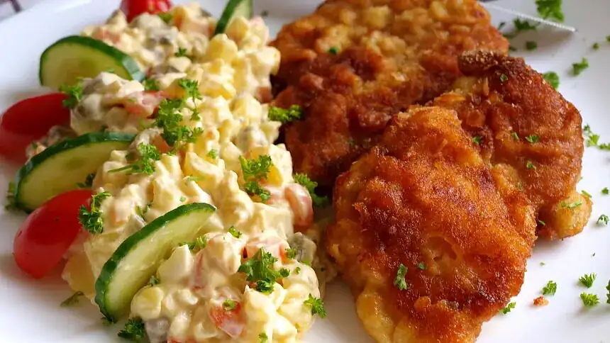 To prevent the breadcrumbs from softening too quickly, use a few drops of lemon juice when coating the cutlets