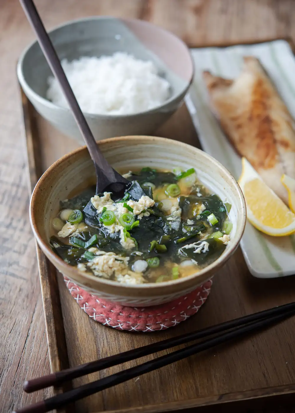 Korean Seaweed Egg Drop Soup