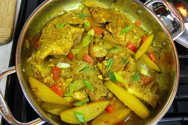 Trinidad Curry Fish with Green Mango