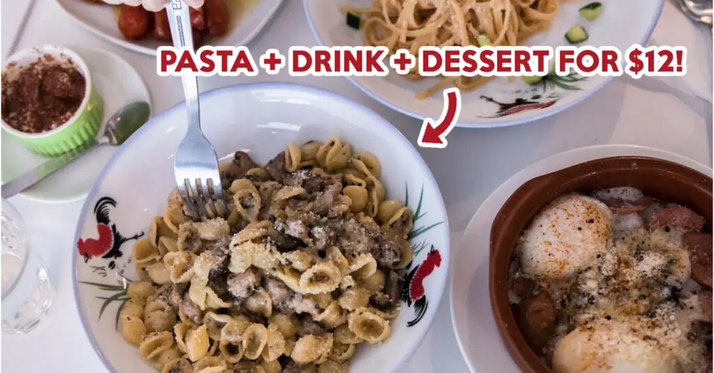Ah Bong’s Italian Review: Pasta Sets With Desserts And Drinks For $12 Beside Bugis MRT