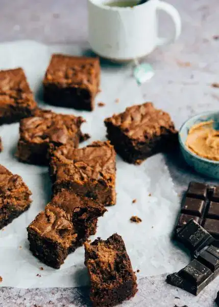 Moist brownies with peanut butter from Waldo