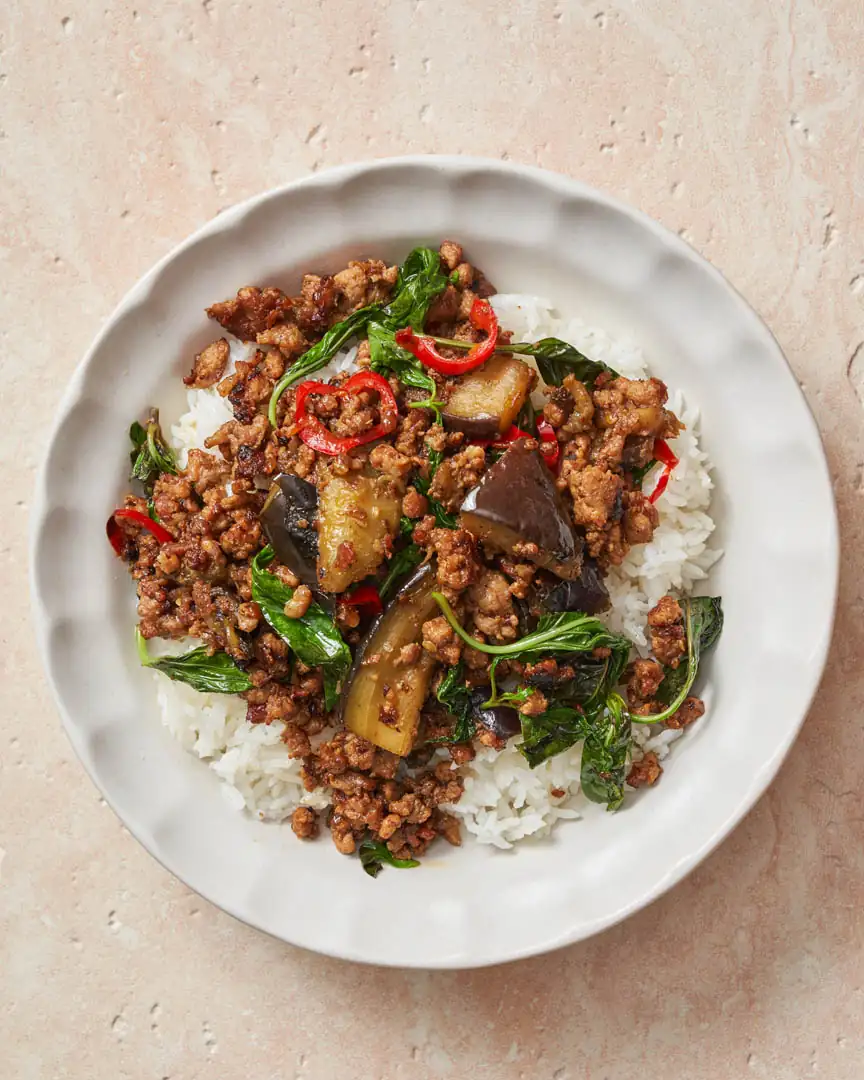 Thai Basil, Beef & Eggplant Stir-fry