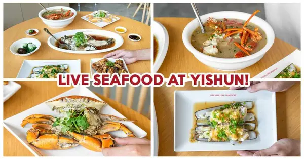 Reseña de Orchid Live Seafood: Gachas de langosta al estilo Teochew y cangrejo horneado con sal en Yishun