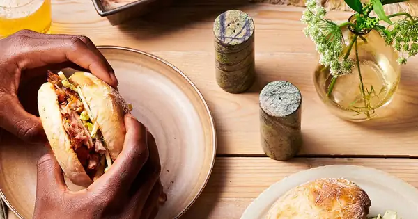 Cider pulled pork with apple & dill slaw