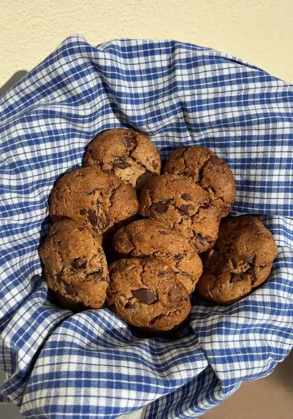 Chestnut flour, chocolate and raisin biscuits (VEG)