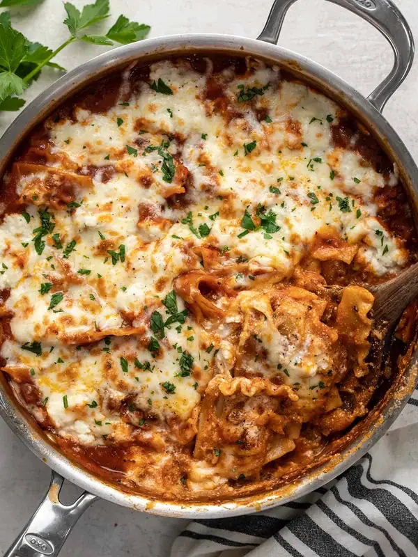 My quick skillet lasagna gives all the cheesy goodness in 30 minutes!