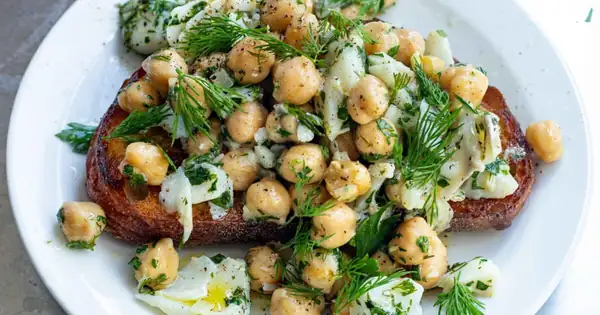 Cod & Chickpea Salad on Toast