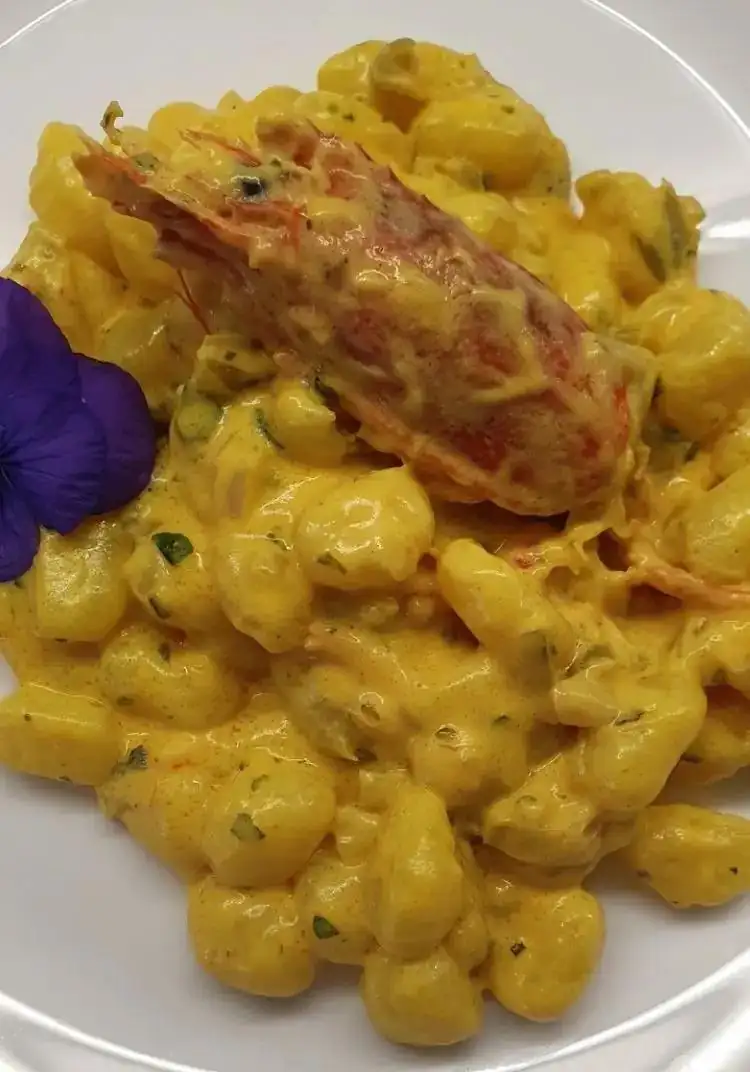 Saffron Gnocchi with Prawns