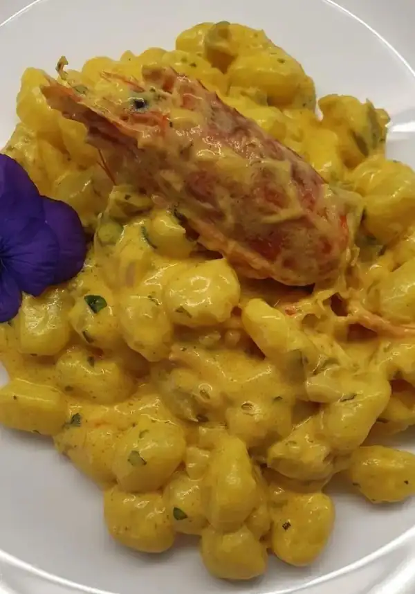 Saffron Gnocchi with Prawns