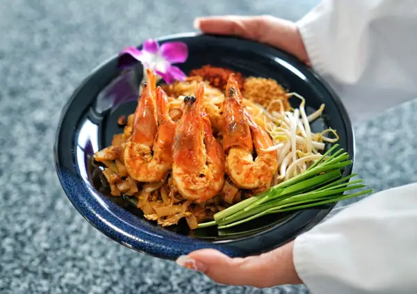 Pad Thai de camarones auténtico