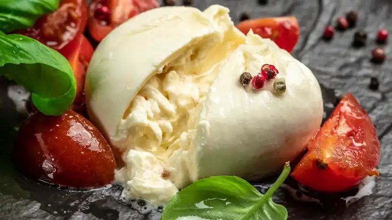 The Only 2 Ingredients You Need To Dress Up A Ball Of Burrata