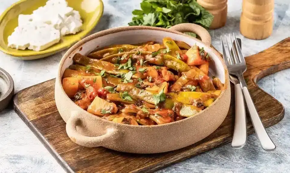 Fasolakia Lathera: Judías verdes griegas en salsa de aceite de oliva