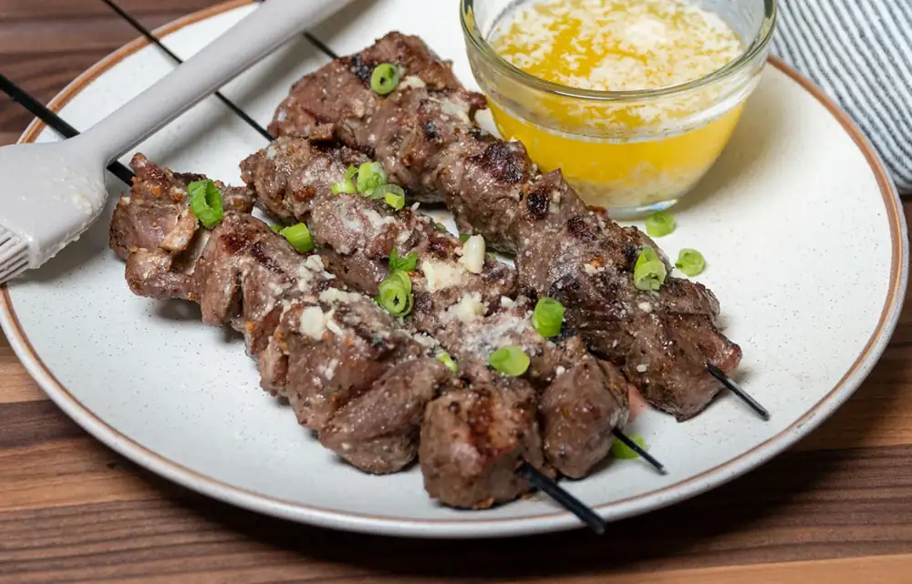 Grilled Garlic Parmesan Steak Bites