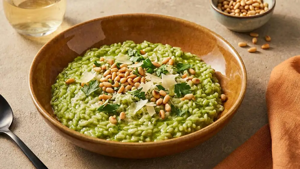 Creamy parsley risotto for the end of the day