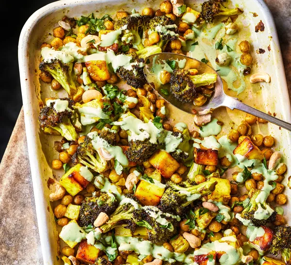 Vegetarian summer traybake meal plan