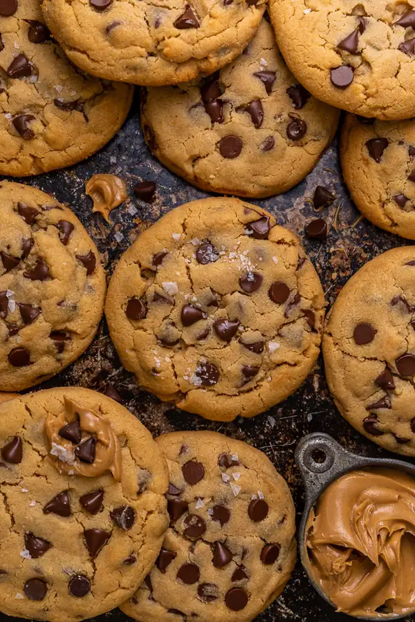 The Best Bakery-Style Peanut Butter Chocolate Chip Cookies