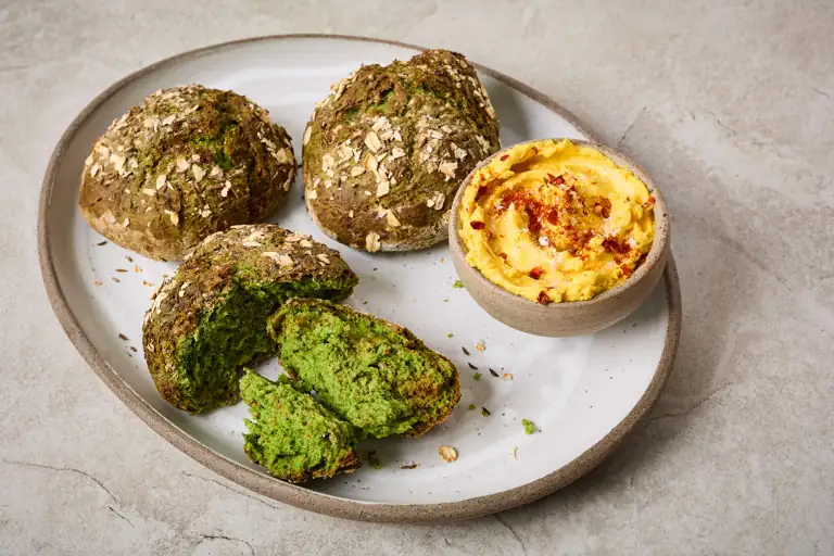 Green Soda Bread Rolls Recipe