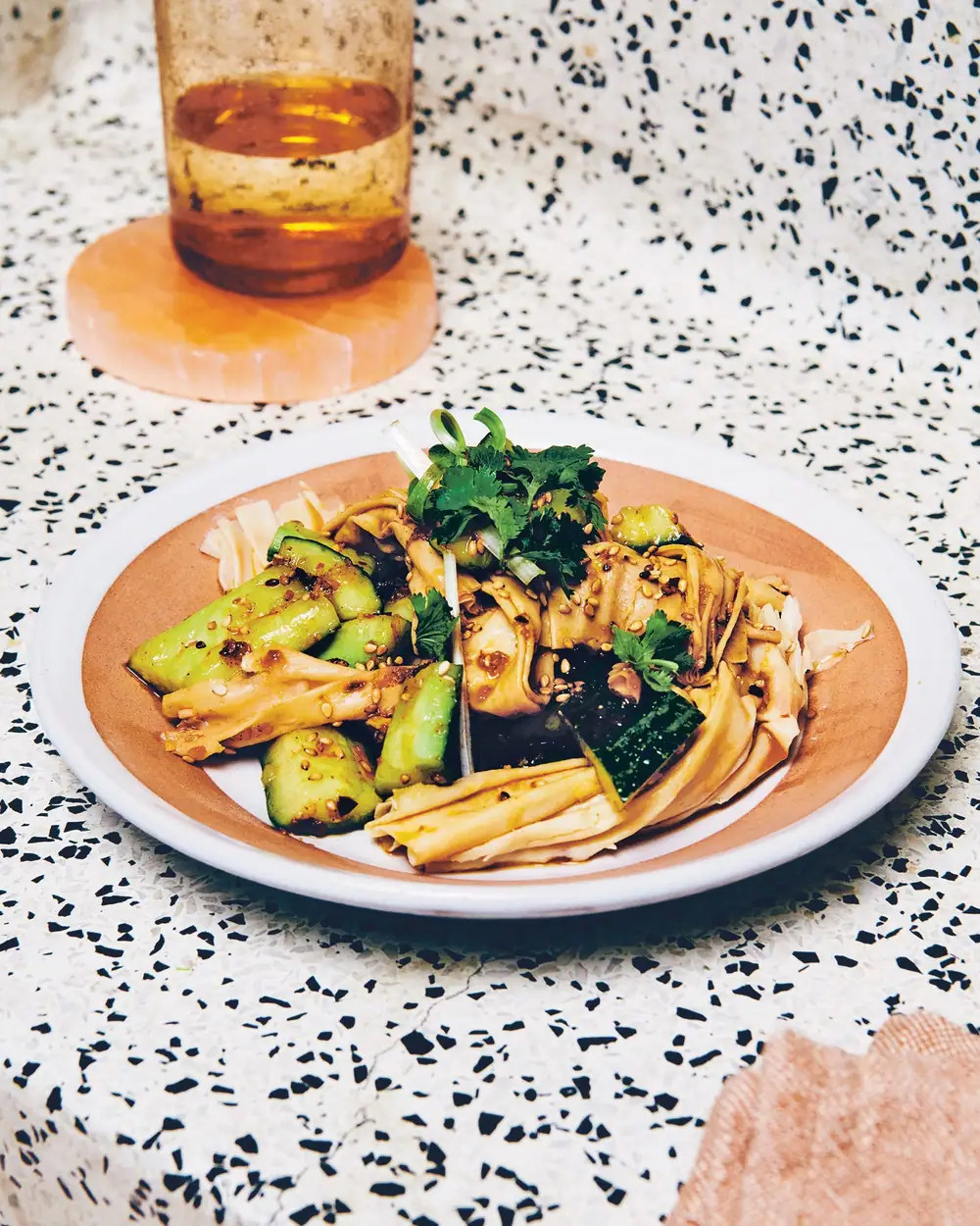 Smashed Cucumber Salad Recipe with Yuba