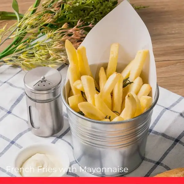 Papas fritas belgas "francesas" con mayonesa