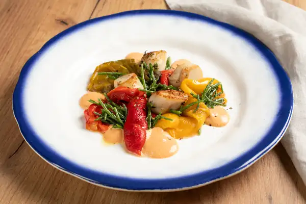 Scallops with Peppers