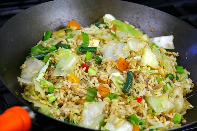 Easy Caribbean Salmon Fried Rice