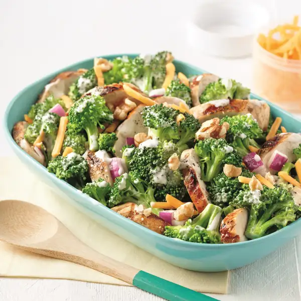 Broccoli and Chicken Ranch Salad