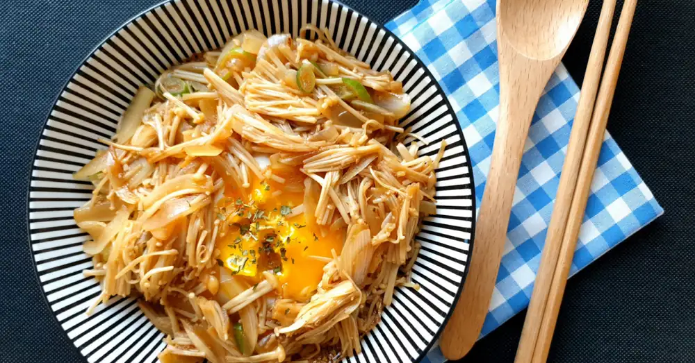 ♥[Newlywed Table] Enoki Mushroom Rice Bowl