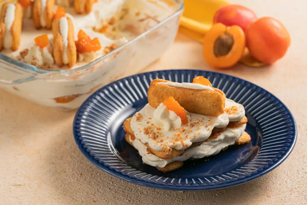 Egg-free Apricot Tiramisu with Pavesini