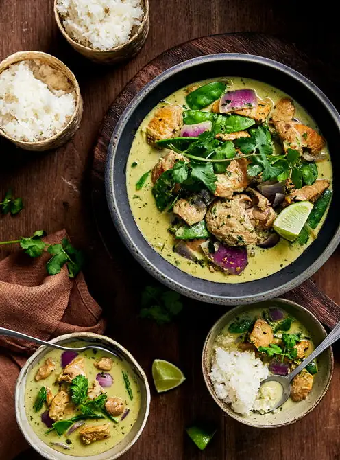 Green curry with chicken