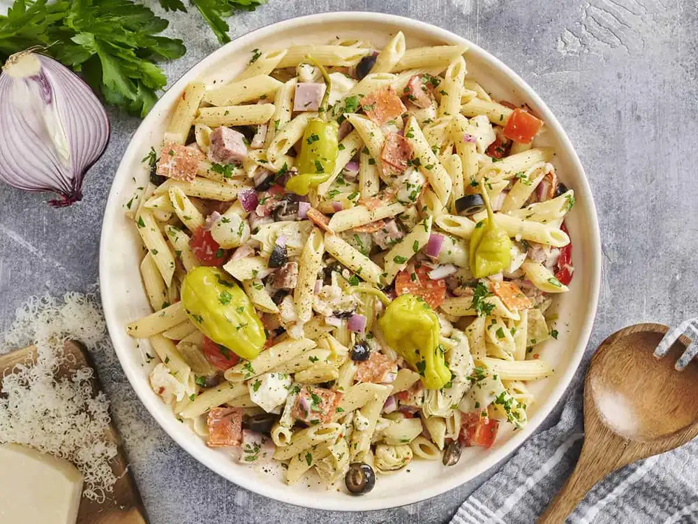 Roasted Broccoli Pasta with Lemon and Feta