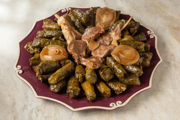 Stuffed Grape Leaves with Meat