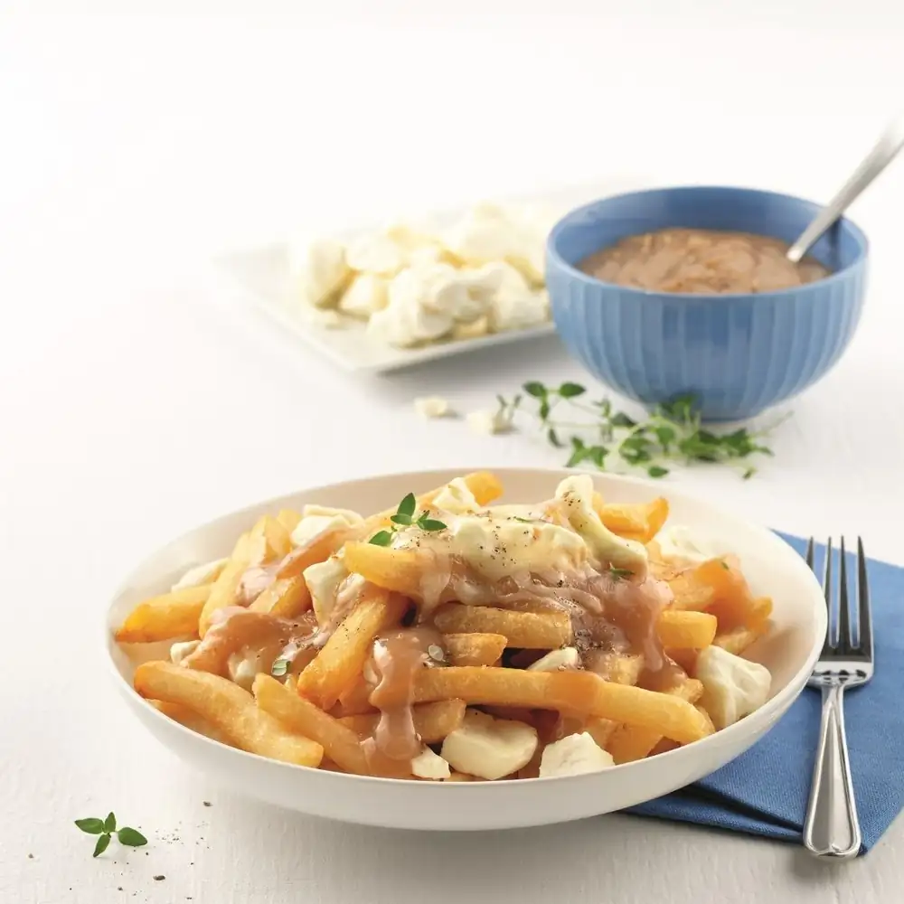 Poutine in the style of onion soup