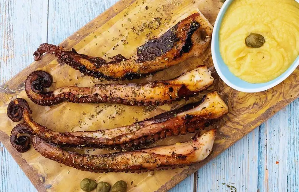Greek Grilled Octopus with Lemon Sauce
