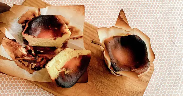 Individual Basque Cheesecakes