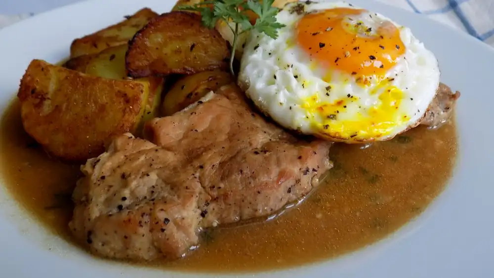 Lomo de cerdo con ajo