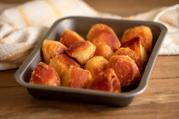 Roast potatoes will be crispier and fluffier if you cook them with simple item