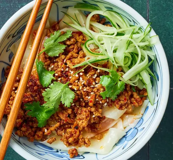 Spicy Pork Hand-Pulled Dumpling Wrapper Noodles