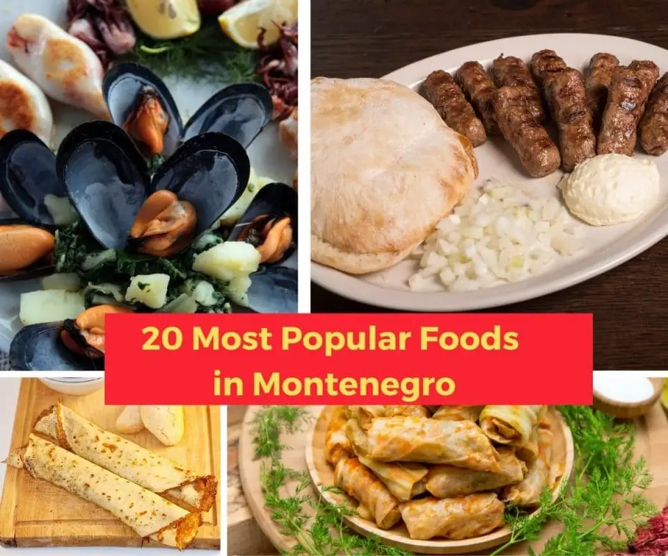 Los 20 alimentos más populares de Montenegro