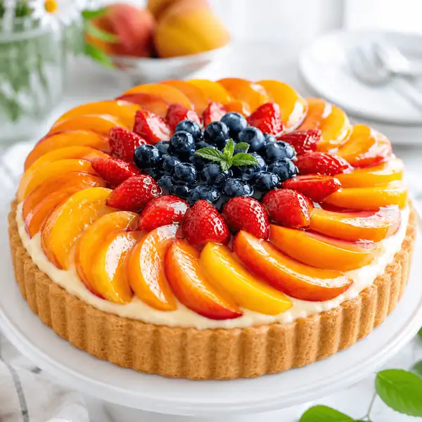 German Fruit Flan - Easy and Fast Obsttorte Recipe