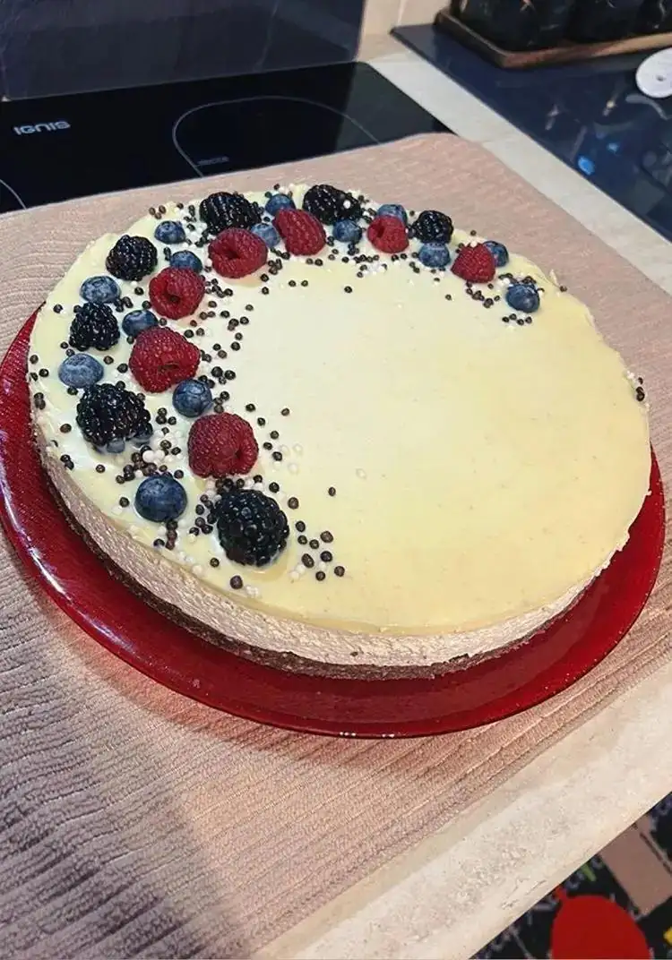 Coffee and White Chocolate Cheesecake🍰