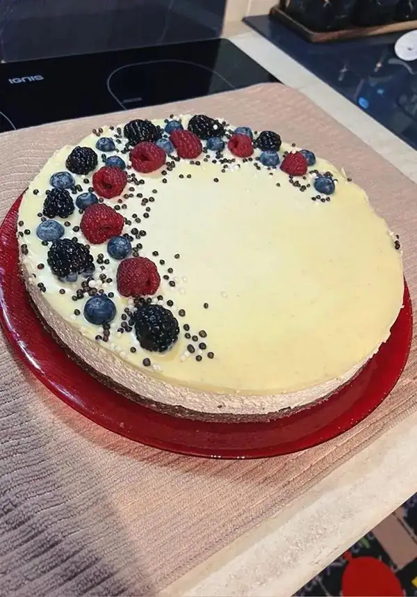 Coffee and White Chocolate Cheesecake🍰