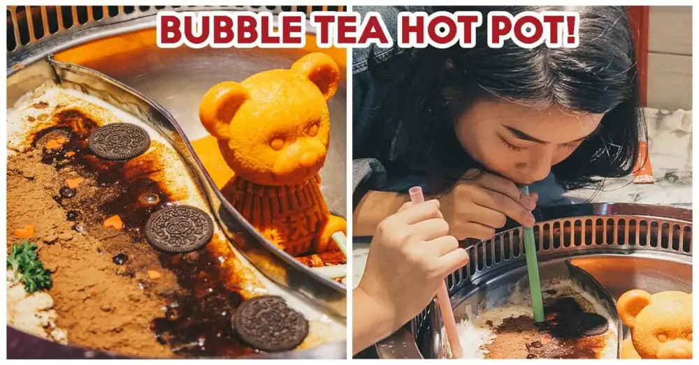 Spice World Hotpot: Nuevo Hot Pot de té de burbujas con Oreo y perlas de mango en Clarke Quay